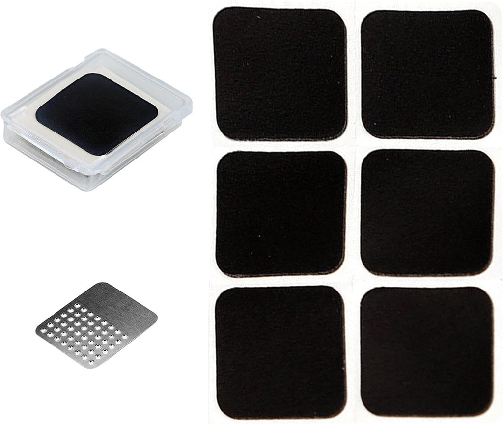 Kit de réparation de crevaison Bicyclette, Bicyclette Pansements de chambre à air 6 pièces, contient 6 patchs et cuffer en métal | Skabs Pop Kit, adapté pour Mountain Scooter, Road Quick & Easy Repair