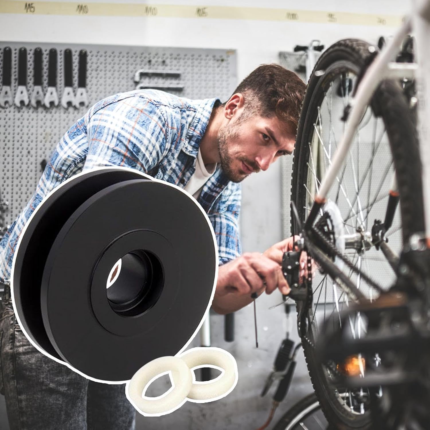 Outil de Maintenance pour Chaîne de Vélo,Outil De Nettoyage Pour Chaîne De Bicyclette | Compatible 12 mm pour Randonnée Longue Route VTT Gravel Cyclisme Amateur Extérieur