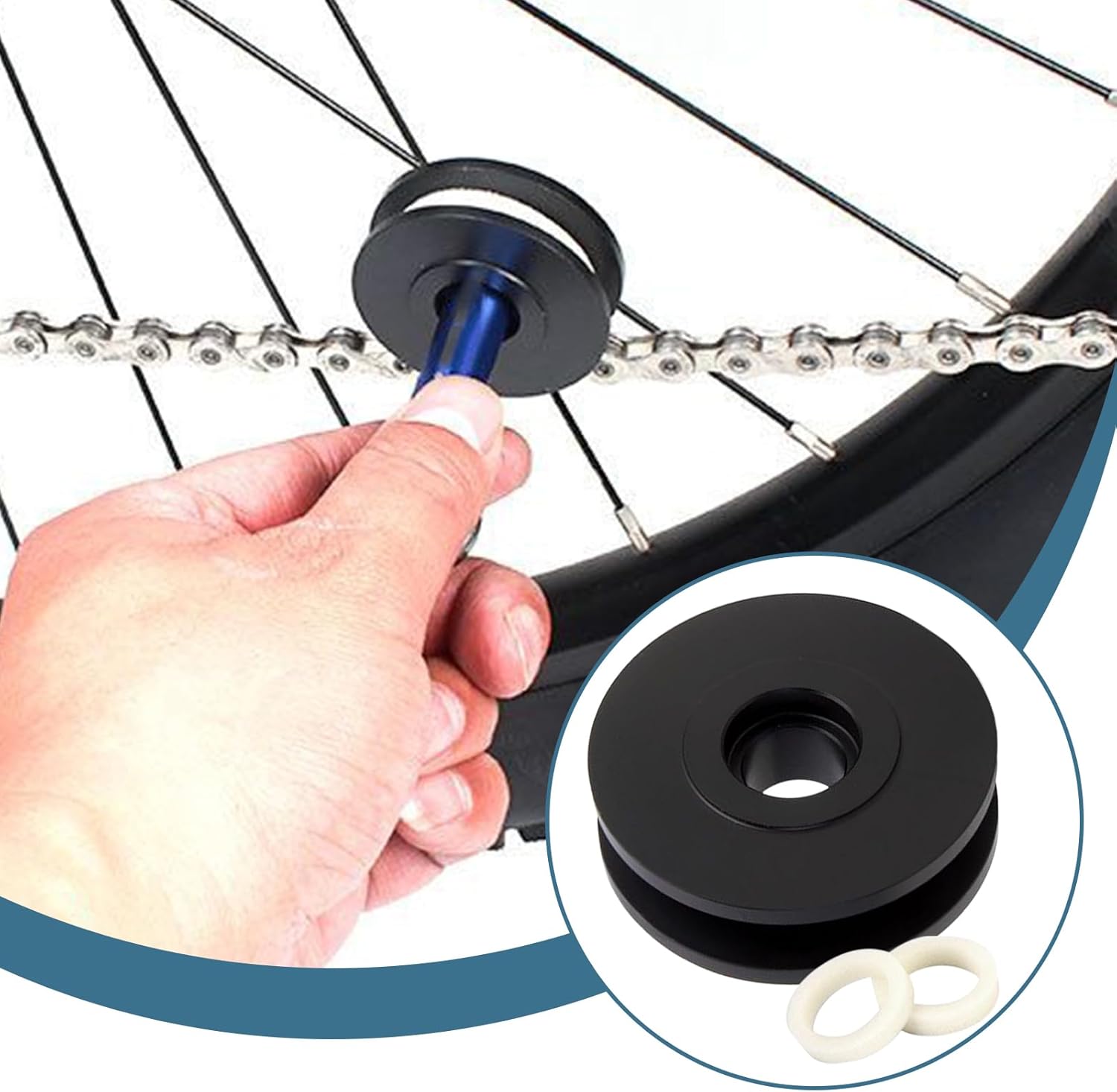 Outil de Maintenance pour Chaîne de Vélo,Outil De Nettoyage Pour Chaîne De Bicyclette | Compatible 12 mm pour Randonnée Longue Route VTT Gravel Cyclisme Amateur Extérieur