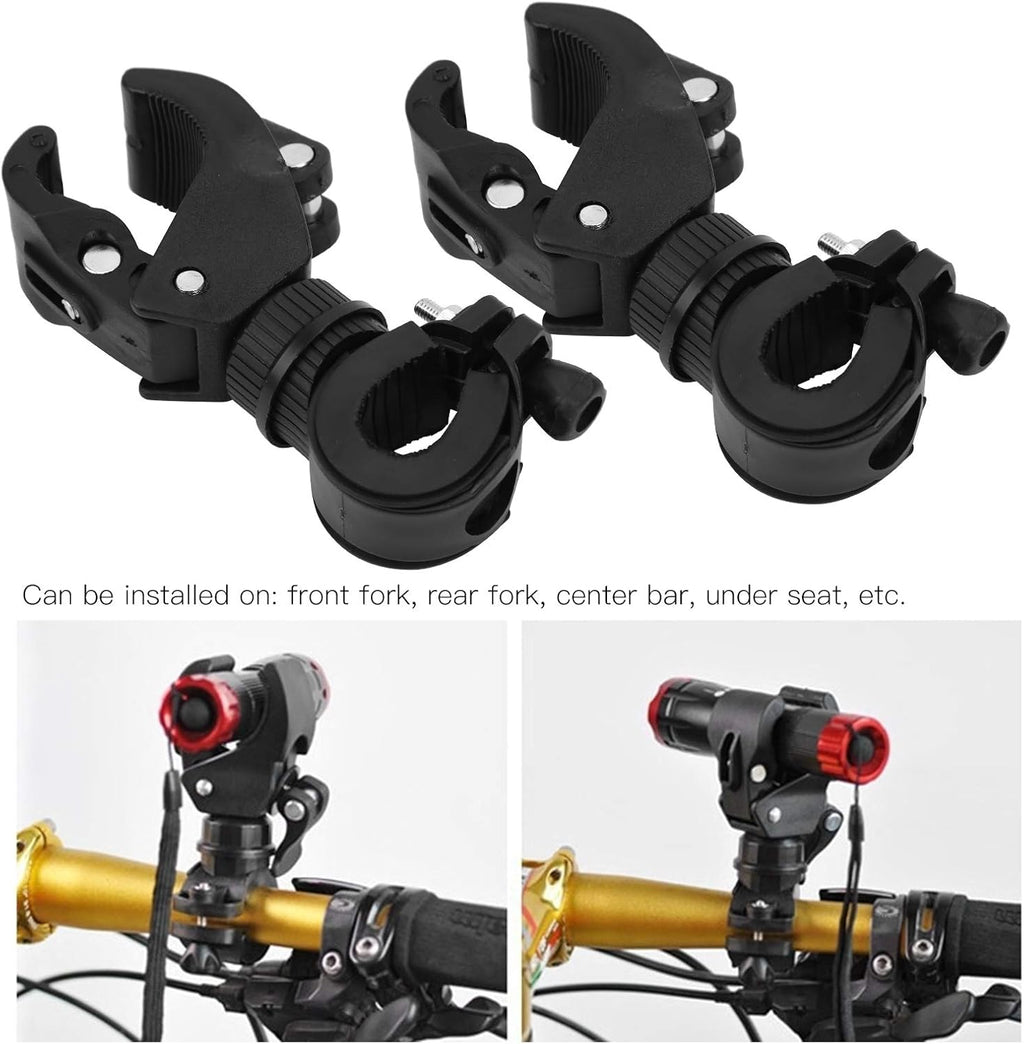 generic 2 Pièces De Bicyclette Assemblée 360 Degrés Vélo Dispositifs pour Support lampe de Poche